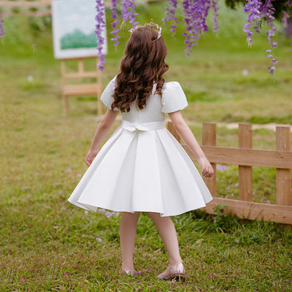 Frocklet A-Line V-Neck Layered Tulle Princess Dress for Girls | Party & Flower Girl Outfit 39