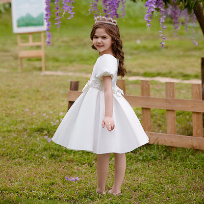 Frocklet A-Line V-Neck Layered Tulle Princess Dress for Girls | Party & Flower Girl Outfit 40