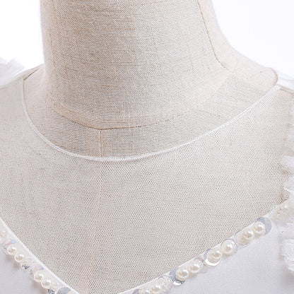Frocklet A-Line V-Neck Layered Tulle Princess Dress for Girls | Party & Flower Girl Outfit 5