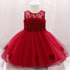 A-line Off Shoulder Tea Length Tulle Baby Girl Dress