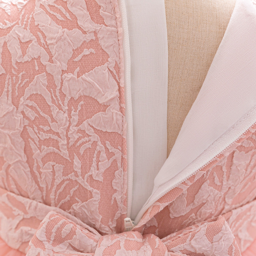 Puffy Tulle Baby Princess Dress with Bowknot – Ideal for Parties & Weddings