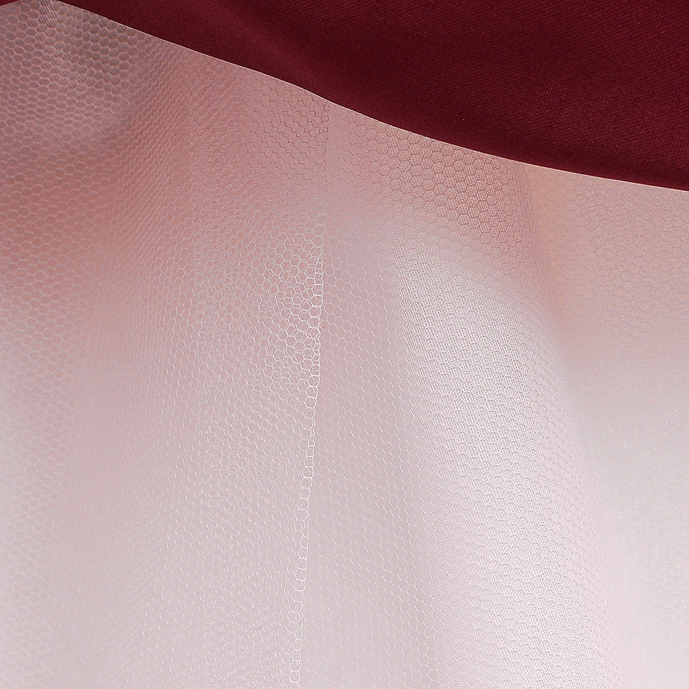 Burgundy A-Line Bow Mini Dress for Girls – Tulle Flower Girl Party Dress