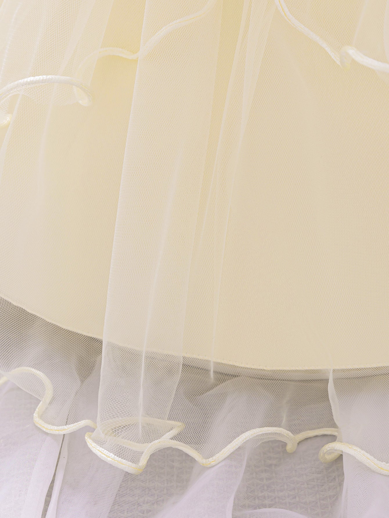 Champagne Puffy Flower Girl Dress With Applique & Tiered Skirt | Cute Formal Party Gown for Toddler Girls