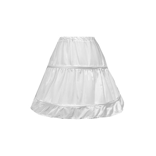 Children's 55CM Ball Gown Petticoat – Three Layers, Single Steel Hoop for Formal Dresses