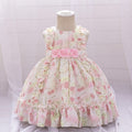 Cute A-Line Floral Print Princess Dress for Baby Girls