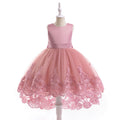 Cute A-Line High-Low Satin Tulle Girls Party Dress