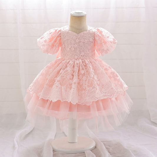 Adorable A-line High-Low Tulle Princess Dress for Girls 2-6
