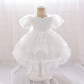 Cute A-line High-Low Tulle Princess Dress with Bowknot