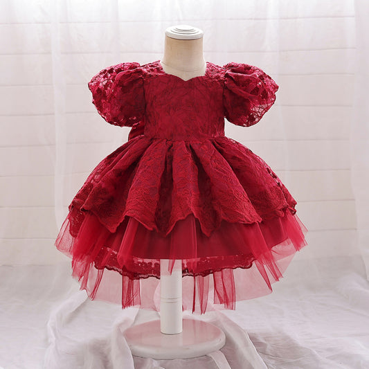 Adorable A-line High-Low Tulle Princess Dress for Girls 2-6