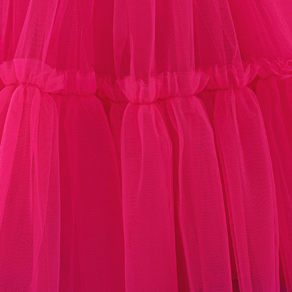 Adorable A-Line Lace & Tulle Bow Dress for Girls | Perfect for Parties & Weddings