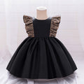 Cute A-Line Sequin Satin Birthday Princess Dress for Baby Girls