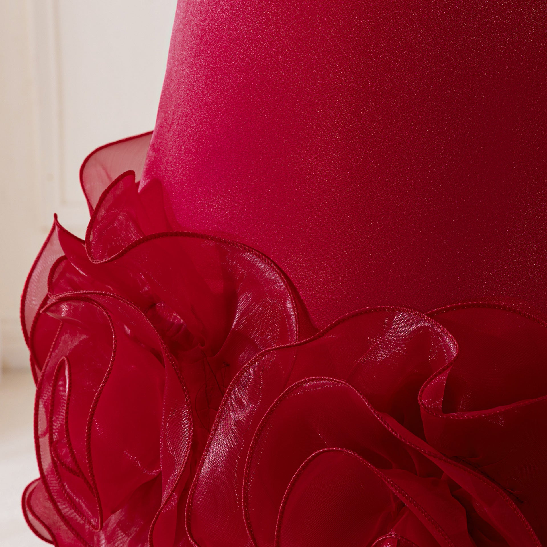 Adorable A-Line Satin Flower Girl Dress | Cute Tea Length Party Gown