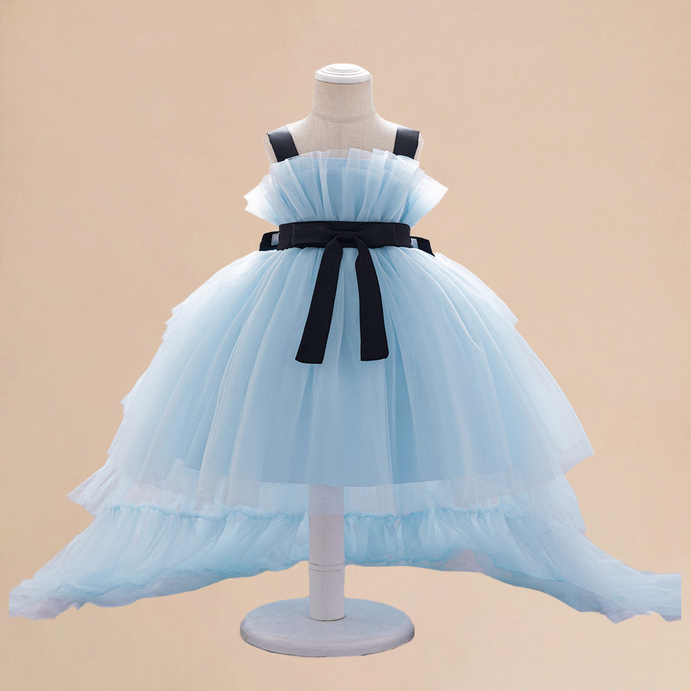 Adorable A-Line Flower Girl Dress with Detachable Train – Sweetheart Tulle Gown for Special Occasions