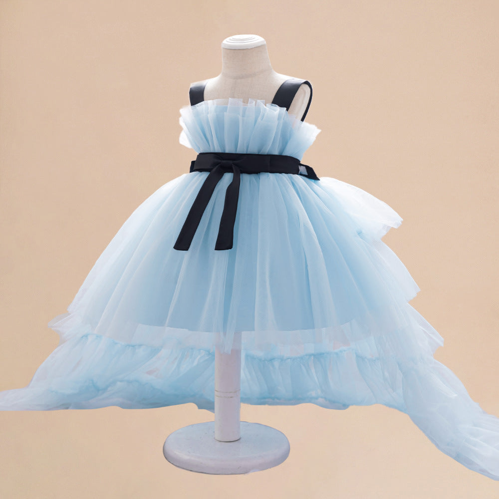 Adorable A-Line Flower Girl Dress with Detachable Train – Sweetheart Tulle Gown for Special Occasions