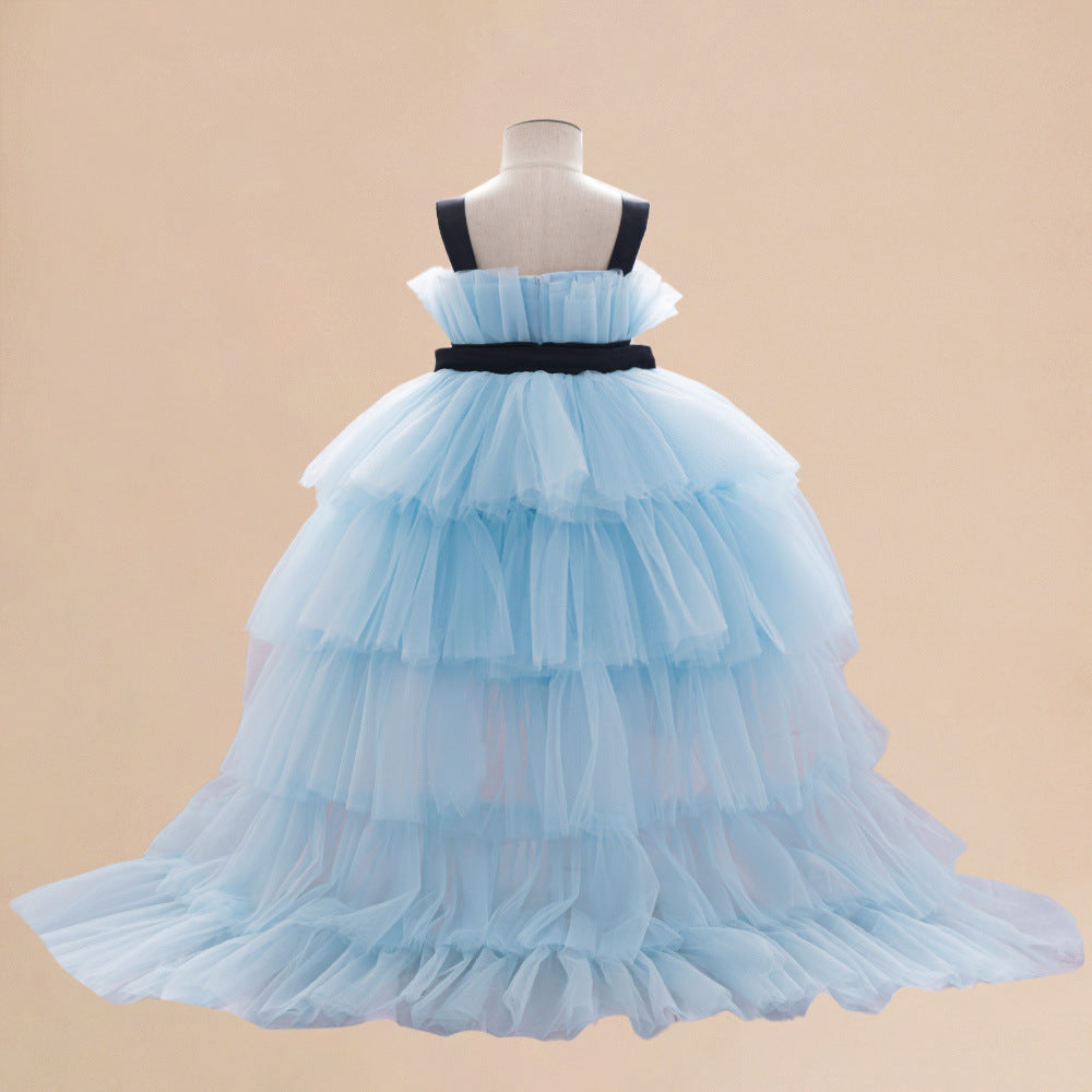 Adorable A-Line Flower Girl Dress with Detachable Train – Sweetheart Tulle Gown for Special Occasions