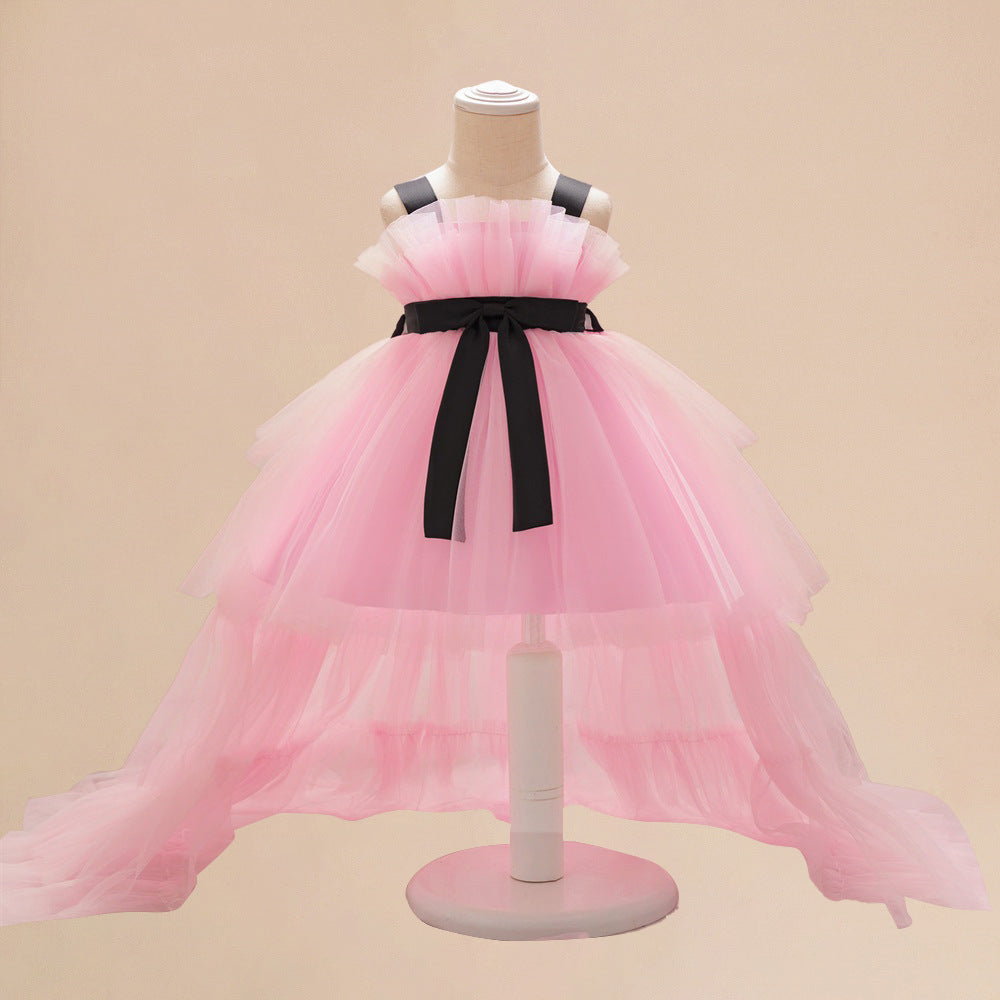 Adorable A-Line Flower Girl Dress with Detachable Train – Sweetheart Tulle Gown for Special Occasions