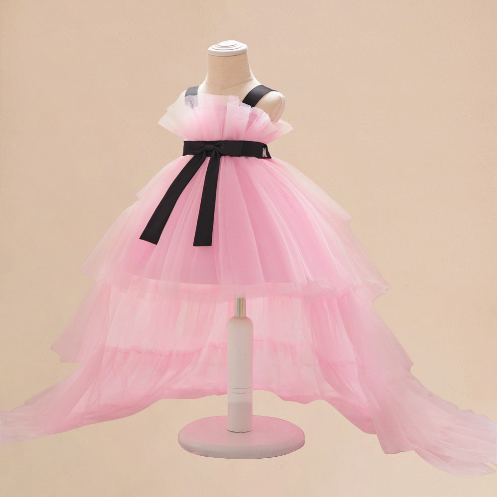 Adorable A-Line Flower Girl Dress with Detachable Train – Sweetheart Tulle Gown for Special Occasions