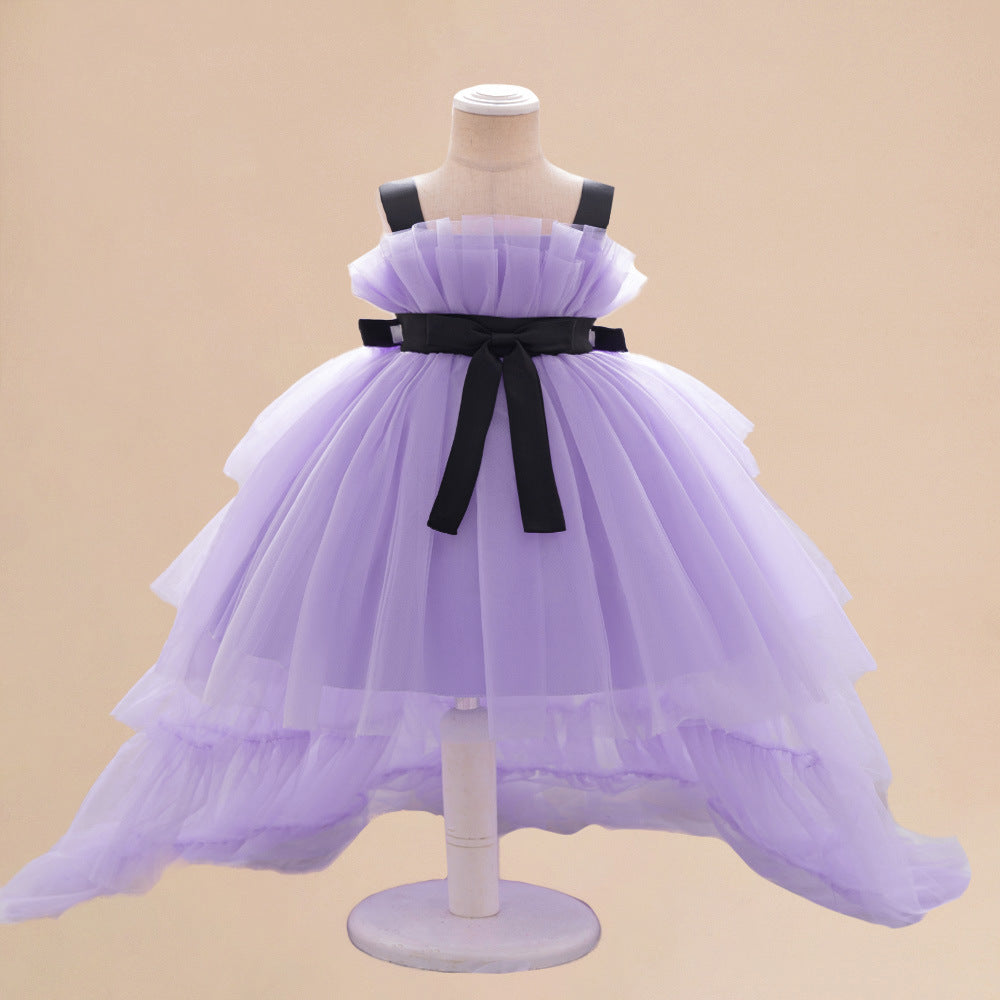 Adorable A-Line Flower Girl Dress with Detachable Train – Sweetheart Tulle Gown for Special Occasions