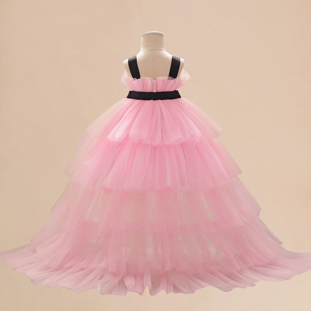 Adorable A-Line Flower Girl Dress with Detachable Train – Sweetheart Tulle Gown for Special Occasions