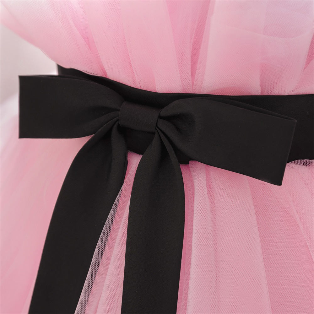 Adorable A-Line Flower Girl Dress with Detachable Train – Sweetheart Tulle Gown for Special Occasions