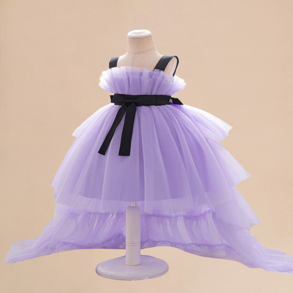 Adorable A-Line Flower Girl Dress with Detachable Train – Sweetheart Tulle Gown for Special Occasions