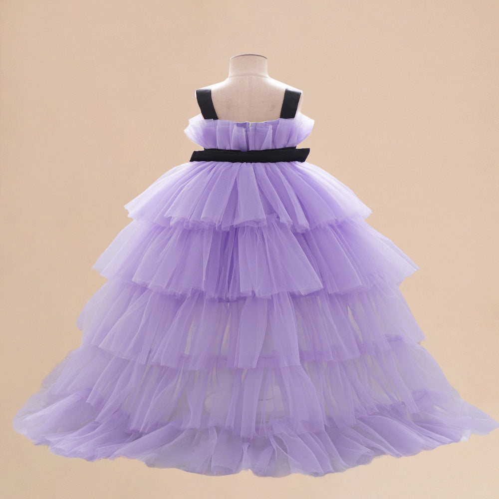 Adorable A-Line Flower Girl Dress with Detachable Train – Sweetheart Tulle Gown for Special Occasions