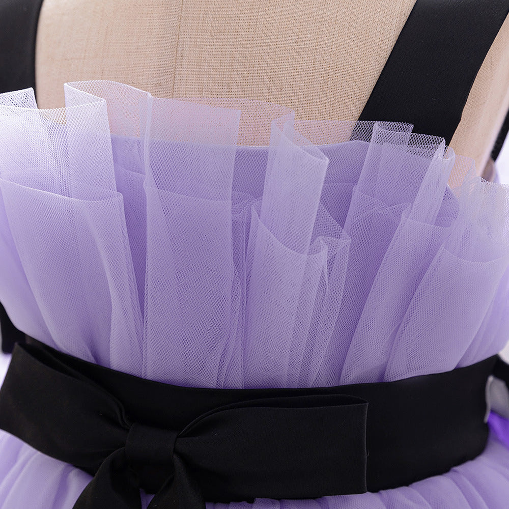 Adorable A-Line Flower Girl Dress with Detachable Train – Sweetheart Tulle Gown for Special Occasions