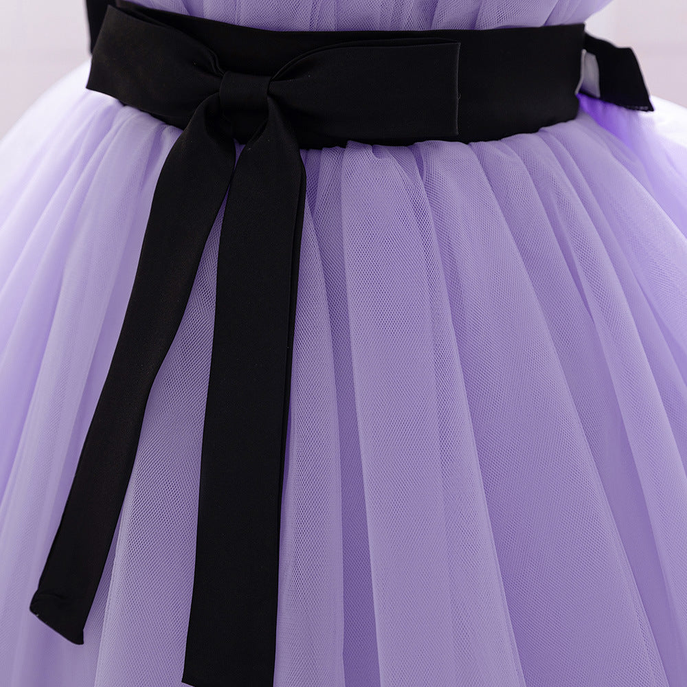 Adorable A-Line Flower Girl Dress with Detachable Train – Sweetheart Tulle Gown for Special Occasions