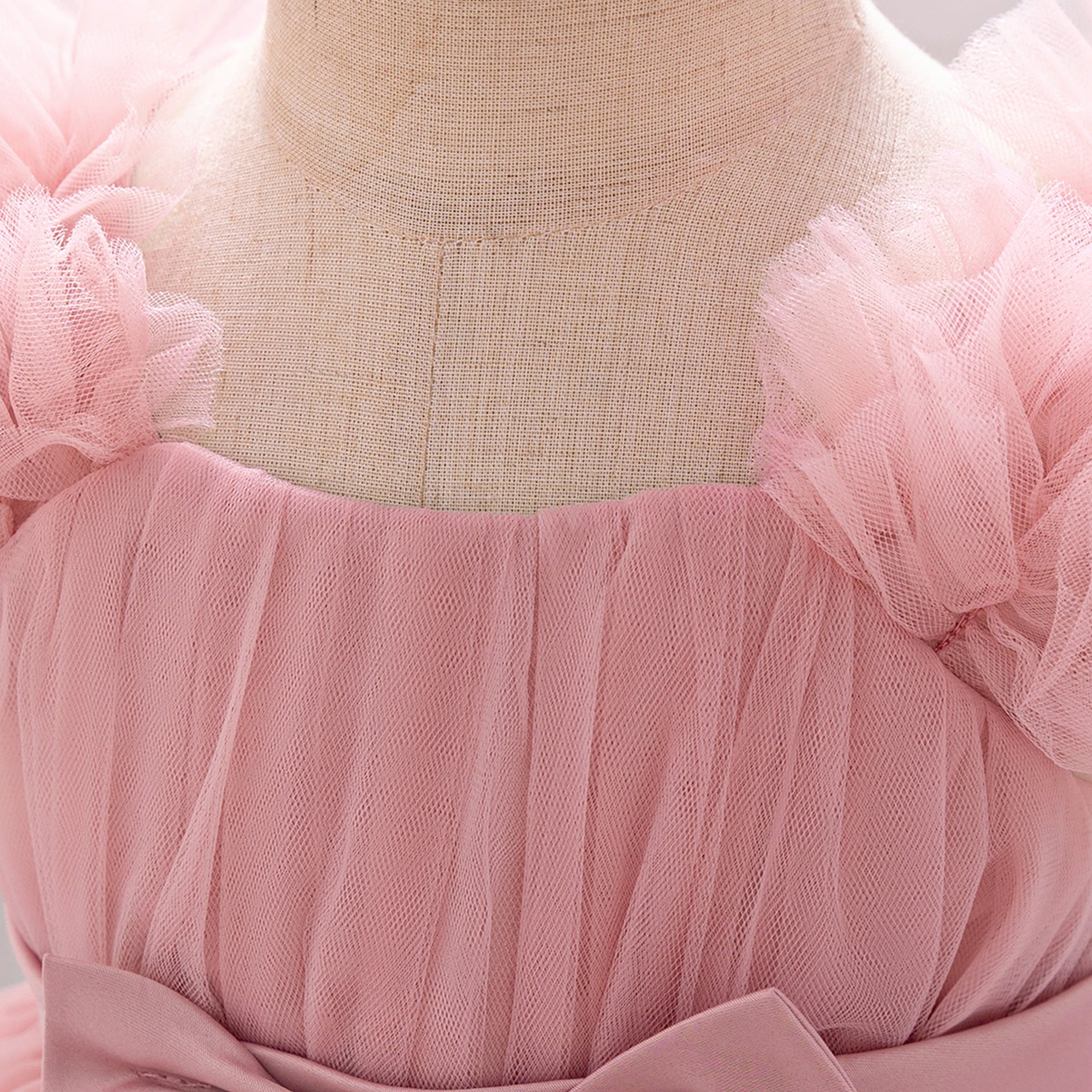 Cute Tulle Princess Dress for Girls | A-Line Tea Length Flower Girl Dress