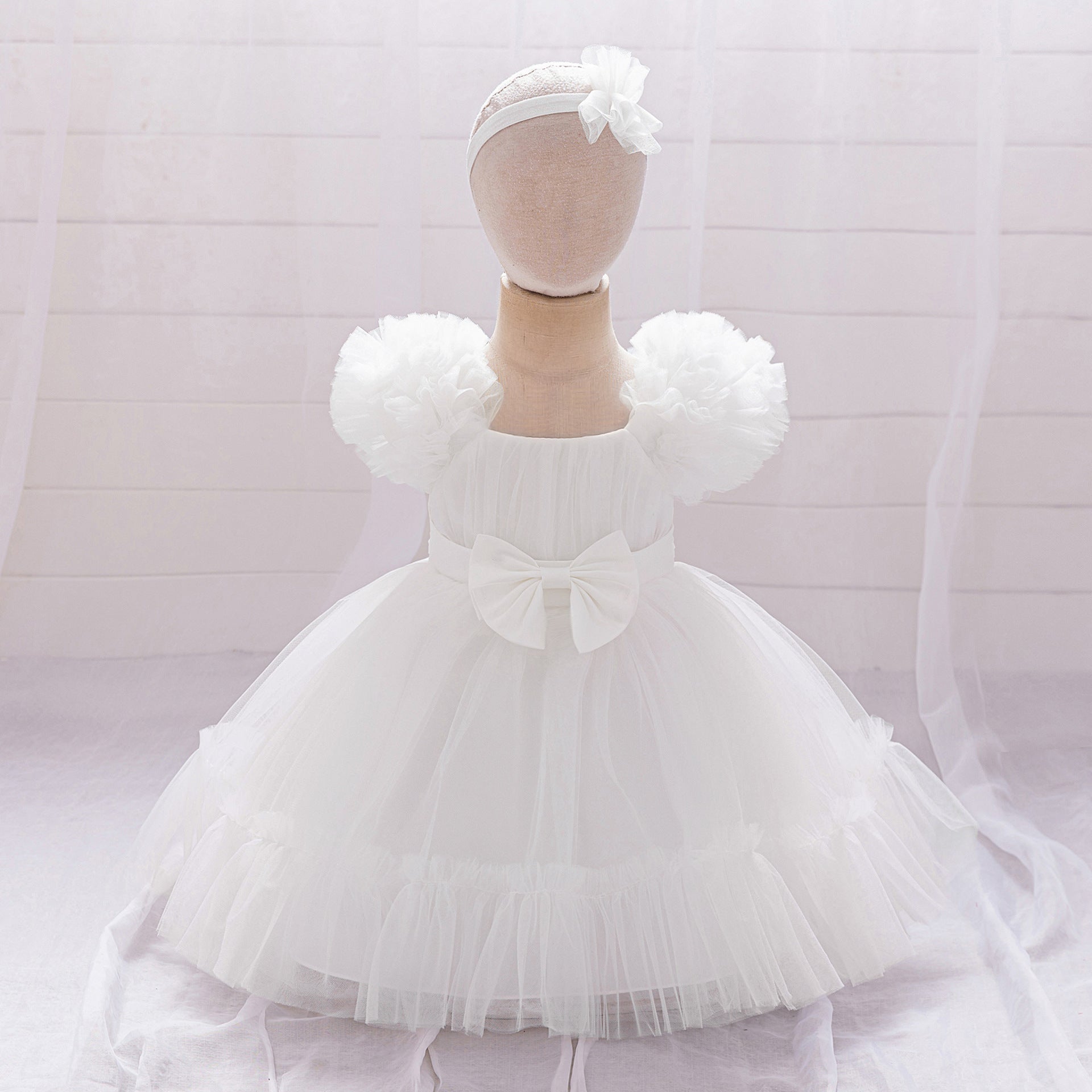 Cute Tulle Princess Dress for Girls | A-Line Tea Length Flower Girl Dress