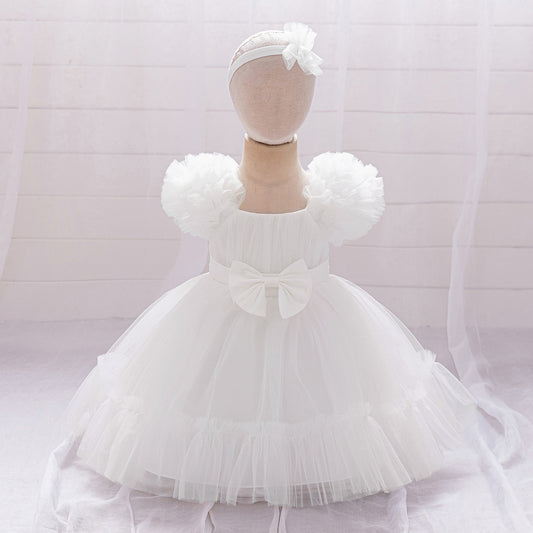 Cute Tulle Princess Dress for Girls | A-Line Tea Length Flower Girl Dress