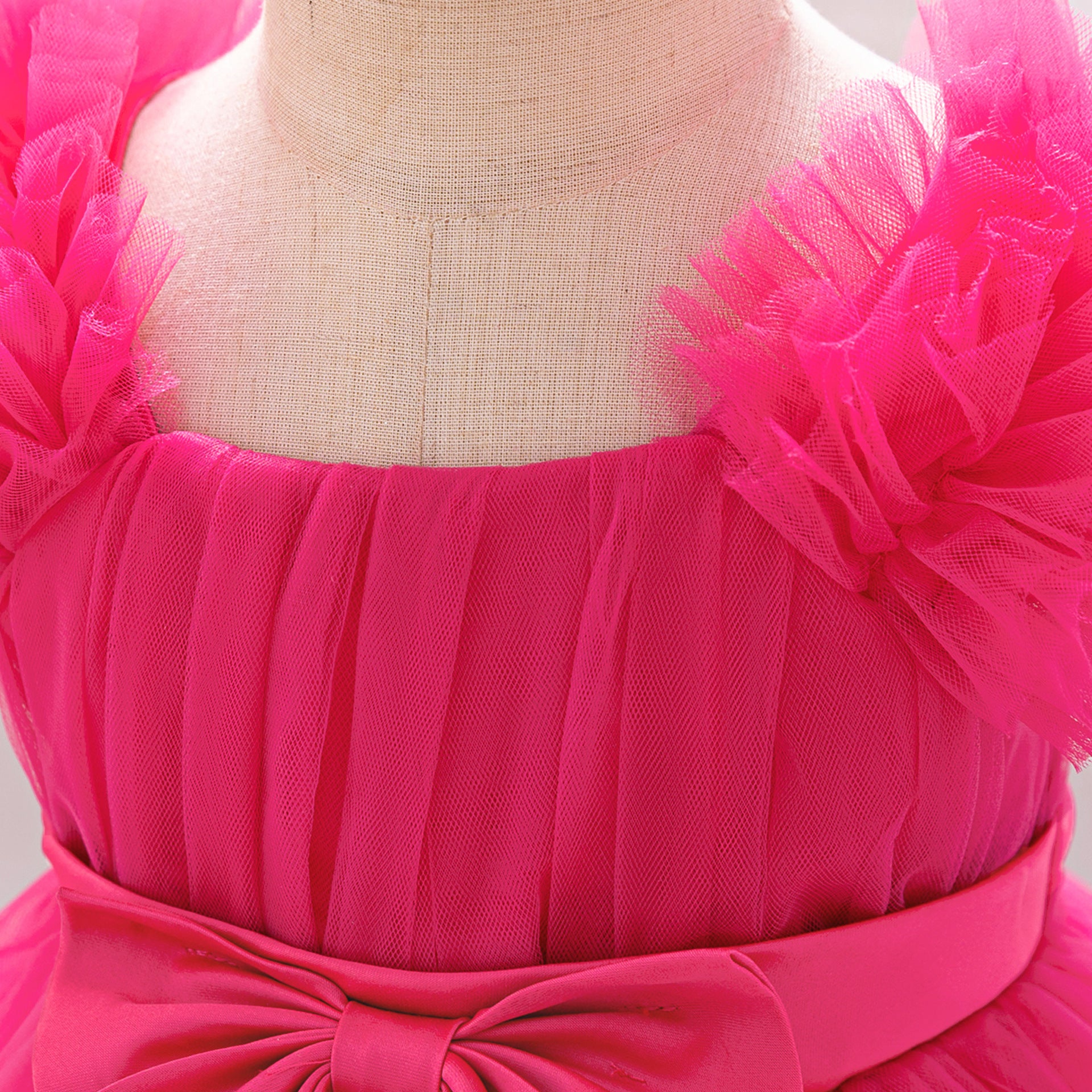 Cute Tulle Princess Dress for Girls | A-Line Tea Length Flower Girl Dress