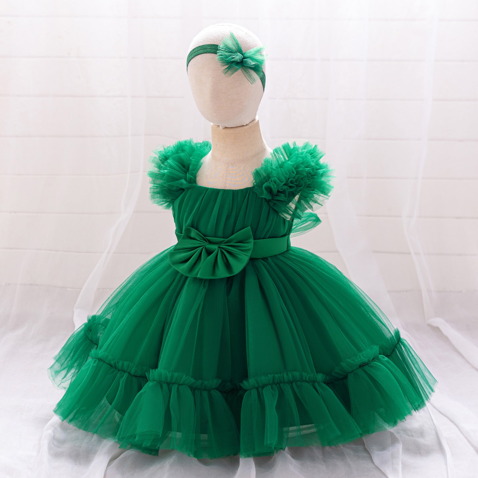 Cute Tulle Princess Dress for Girls | A-Line Tea Length Flower Girl Dress