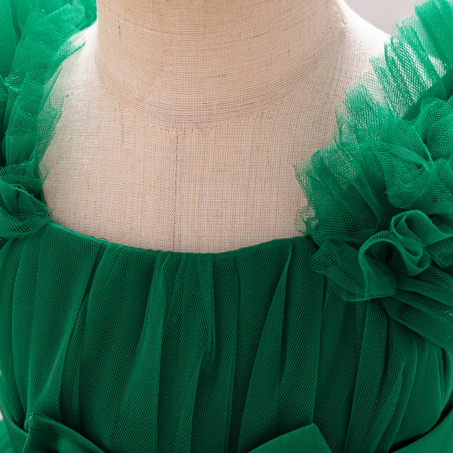 Cute Tulle Princess Dress for Girls | A-Line Tea Length Flower Girl Dress