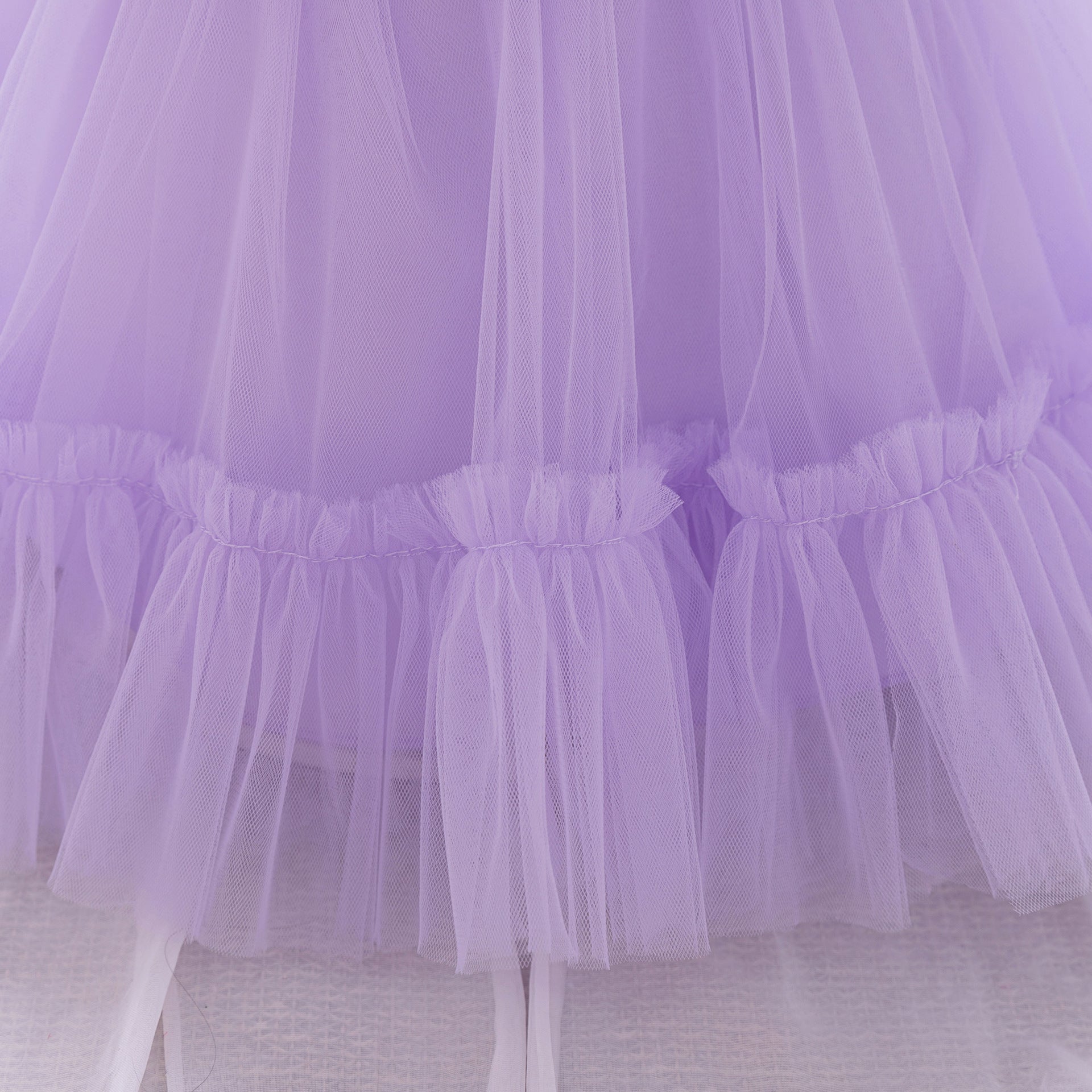 Cute Tulle Princess Dress for Girls | A-Line Tea Length Flower Girl Dress