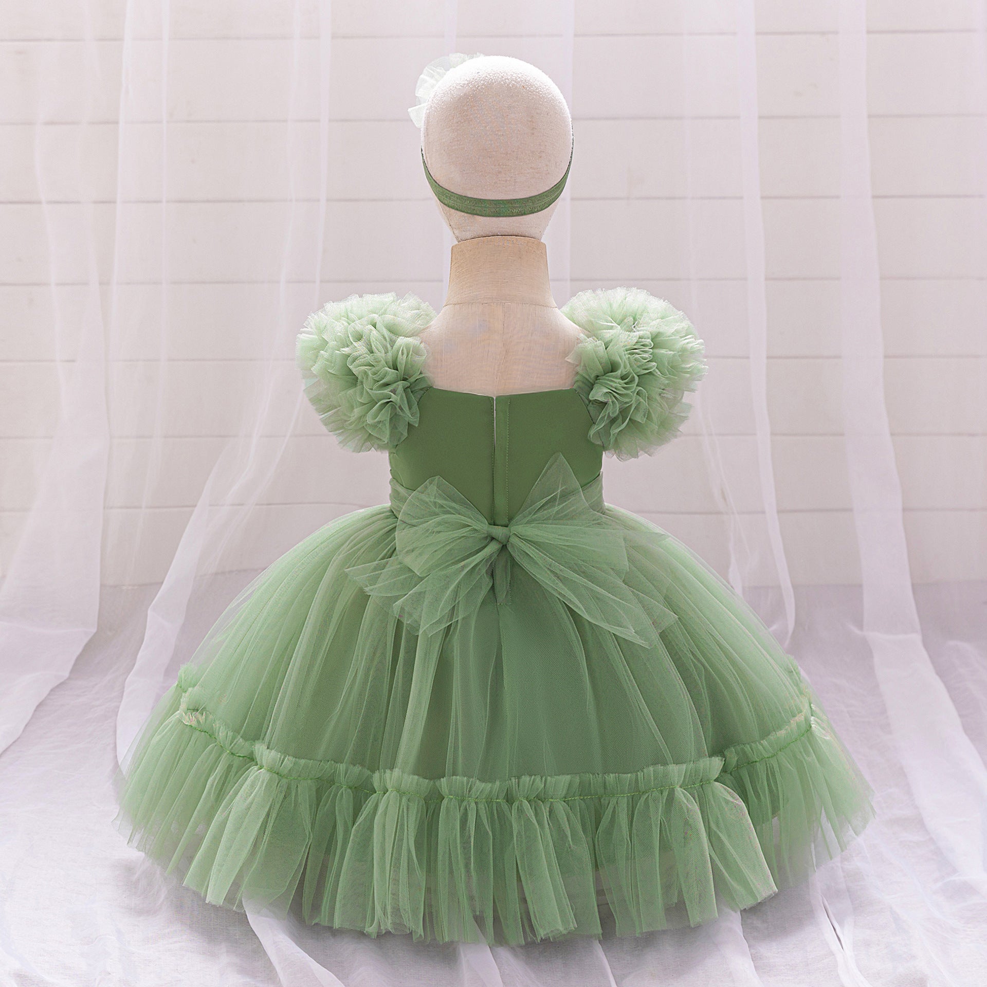 Cute Tulle Princess Dress for Girls | A-Line Tea Length Flower Girl Dress