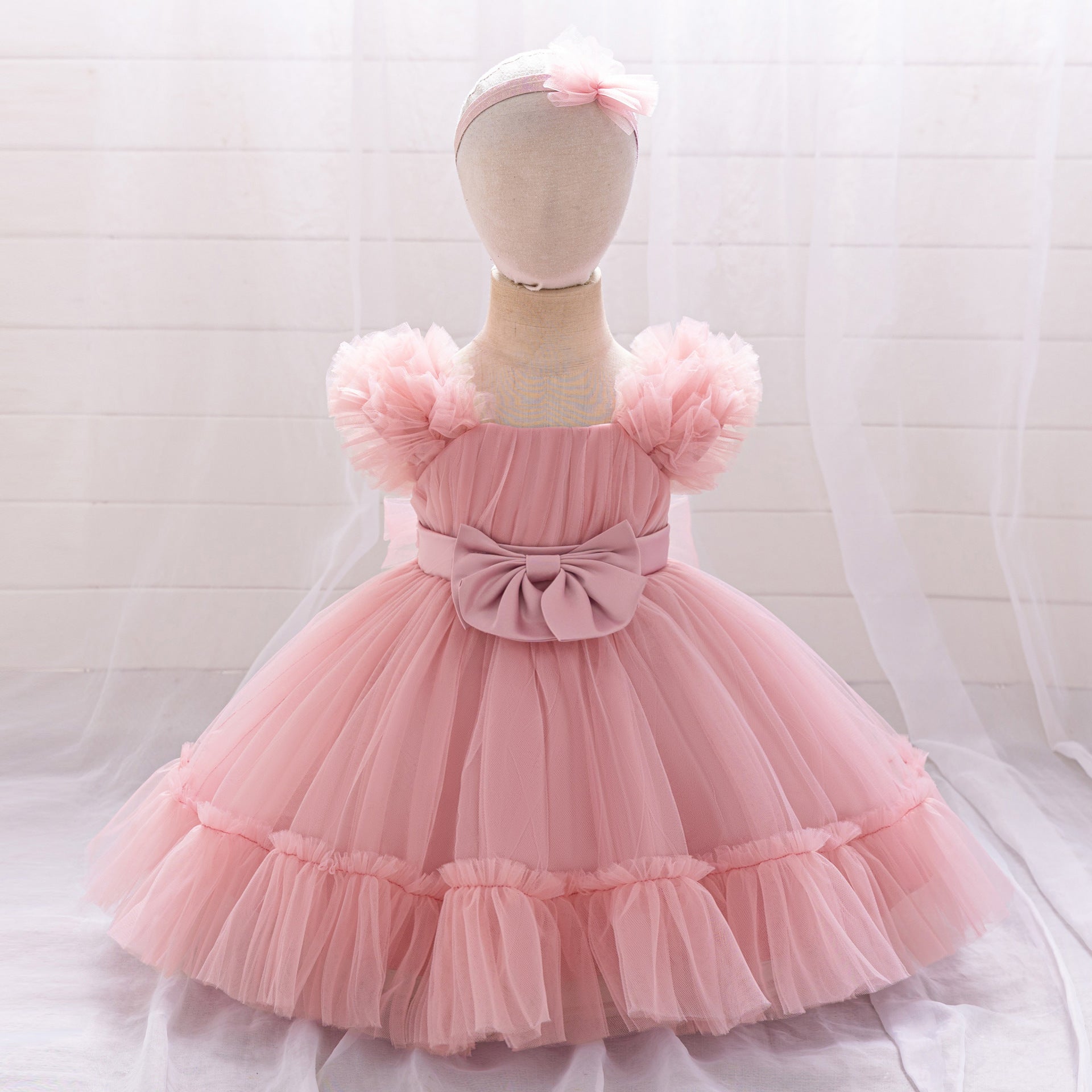 Cute Tulle Princess Dress for Girls | A-Line Tea Length Flower Girl Dress