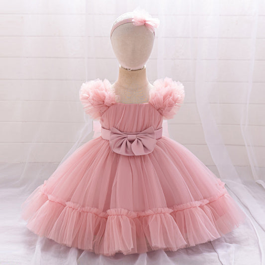 Cute Tulle Princess Dress for Girls | A-Line Tea Length Flower Girl Dress