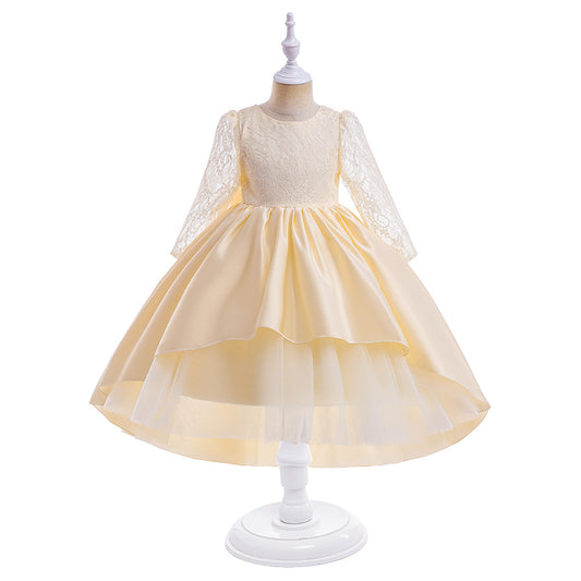 Adorable High-Low Lace Princess Dress for Girls | Cute Flower Girl & Party Wear