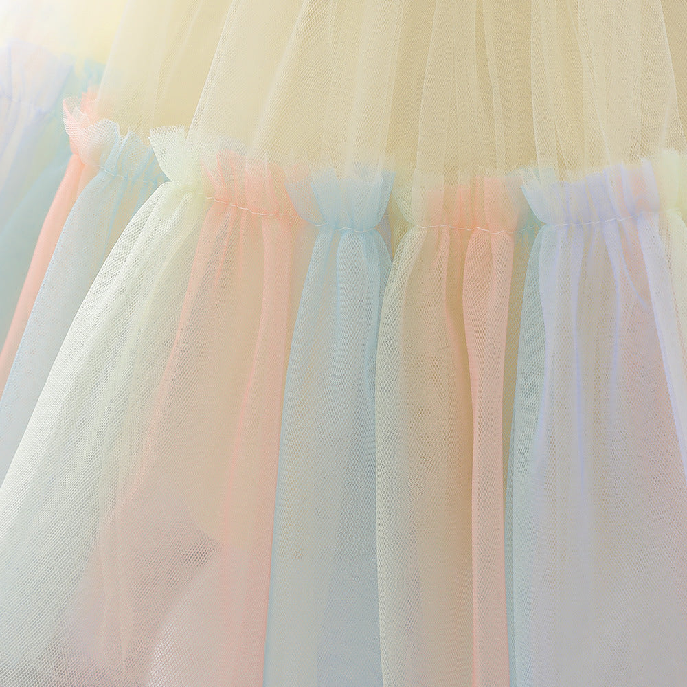 Cute High-Low Tulle Ball Gown for Baby Girls | Puffy Princess Dress 9-24M