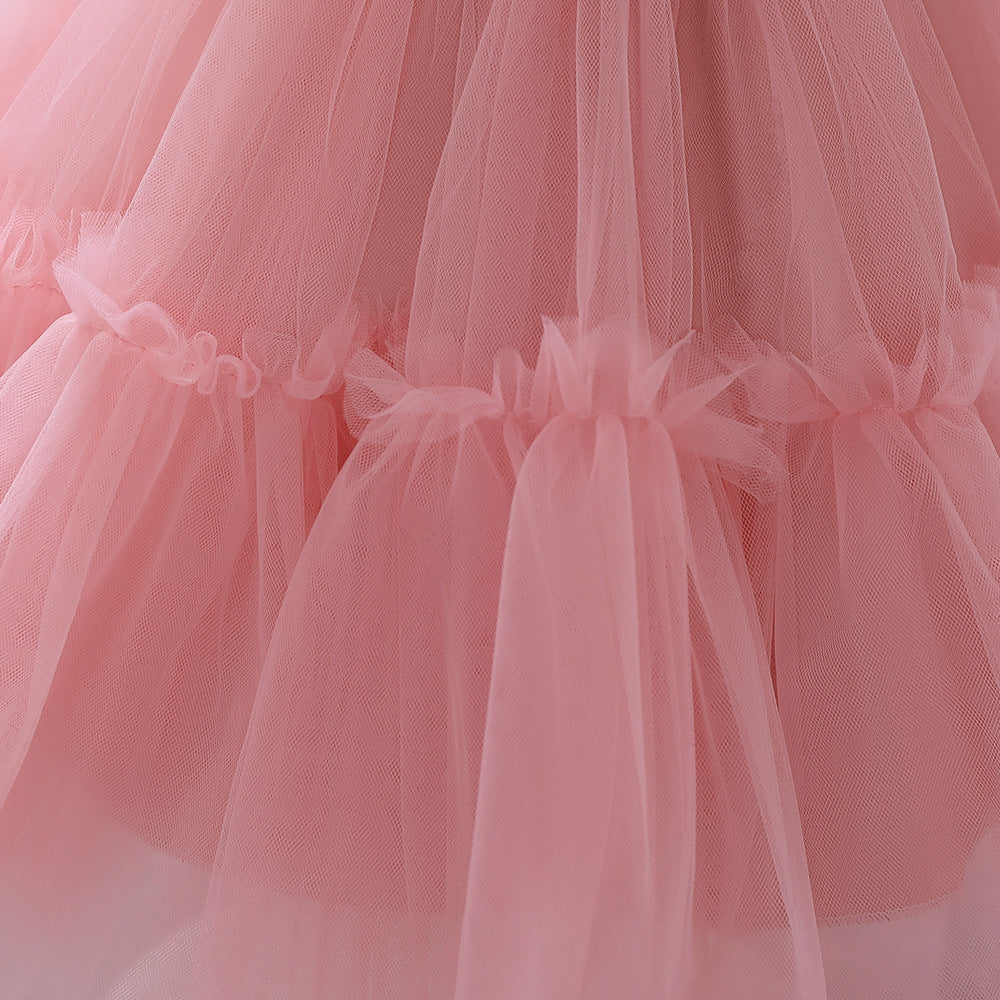 Cute High-Low Tulle Ball Gown for Baby Girls | Puffy Princess Dress 9-24M