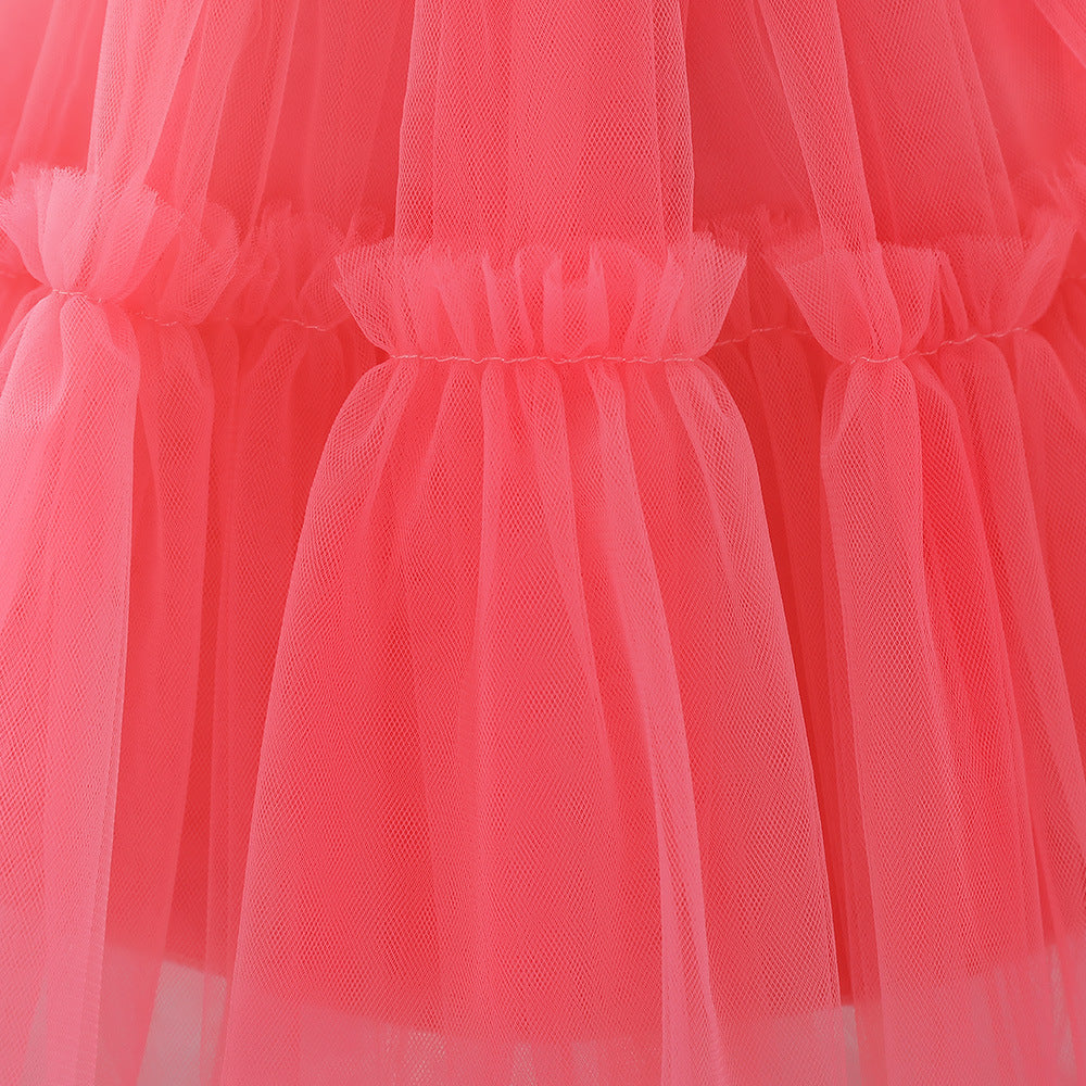 Cute High-Low Tulle Ball Gown for Baby Girls | Puffy Princess Dress 9-24M