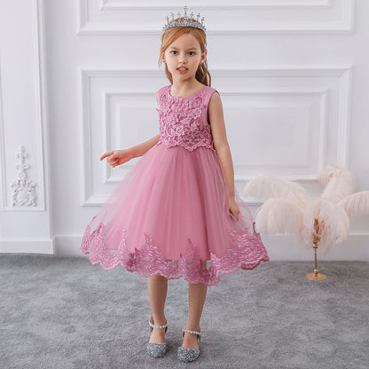 Frocklet Cute Puffy Lace Flower Girl Dress – Kids Ball Gown for Parties & Weddings 13