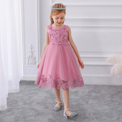 Frocklet Cute Puffy Lace Flower Girl Dress – Kids Ball Gown for Parties & Weddings 17