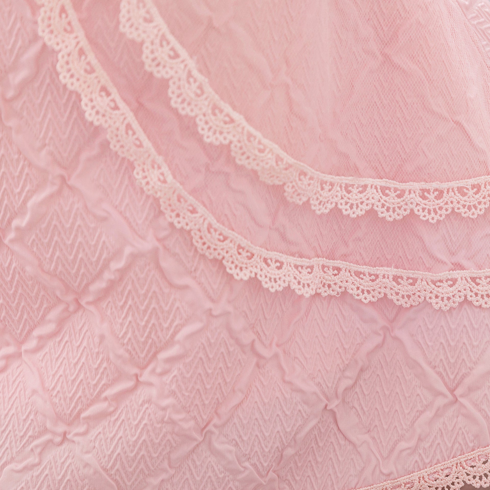 Light Pink A-Line Puff Sleeve Flower Girl Dress | Princess Party Dress for Girls