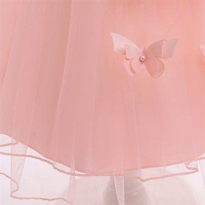 Frocklet Light Pink A-Line Tulle Flower Girl Dress with Bowknot & Sequins | Toddler Princess Party Dress 8