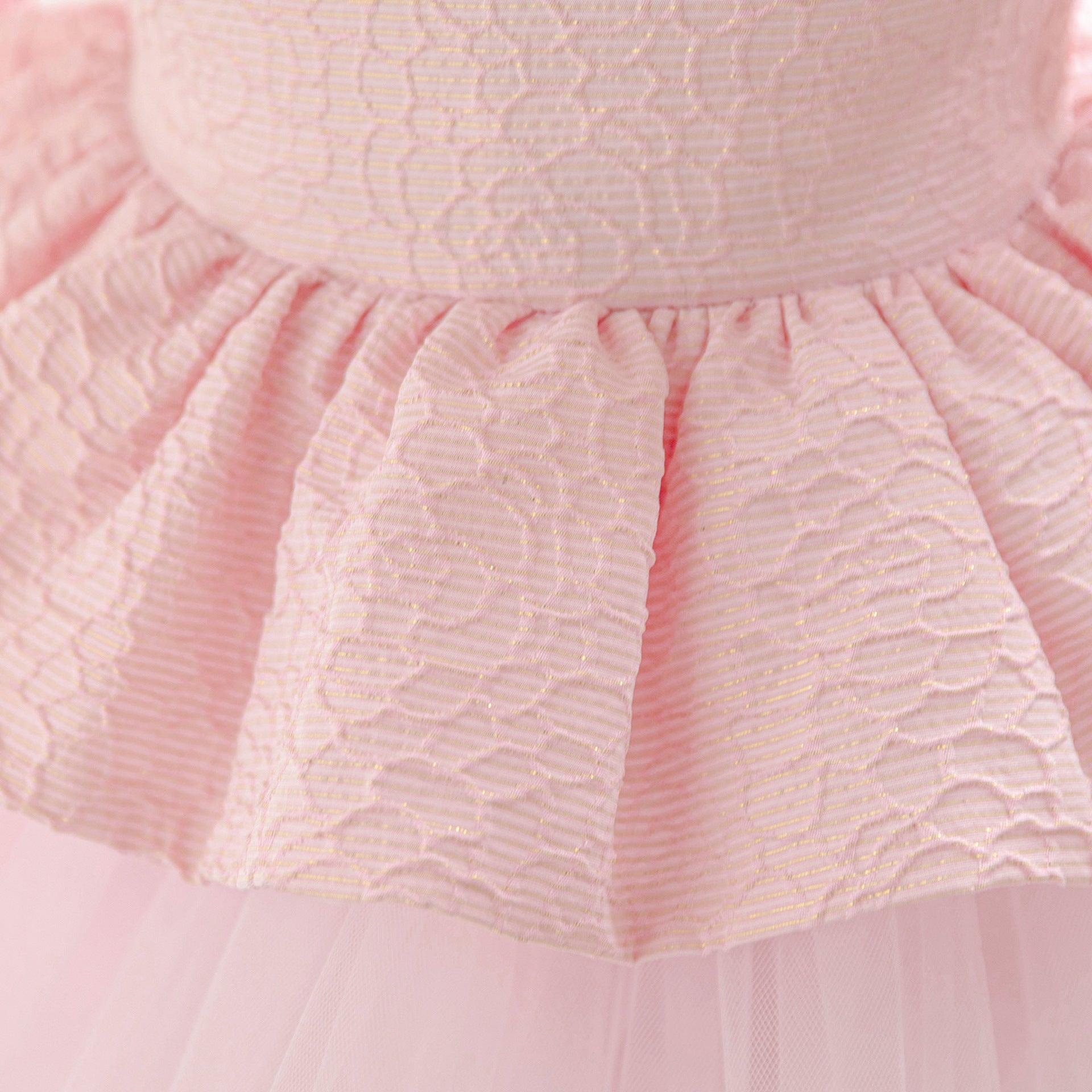 Cute Light Pink Off-Shoulder Puffy Princess Dress for Toddlers – Party & Wedding Outfit