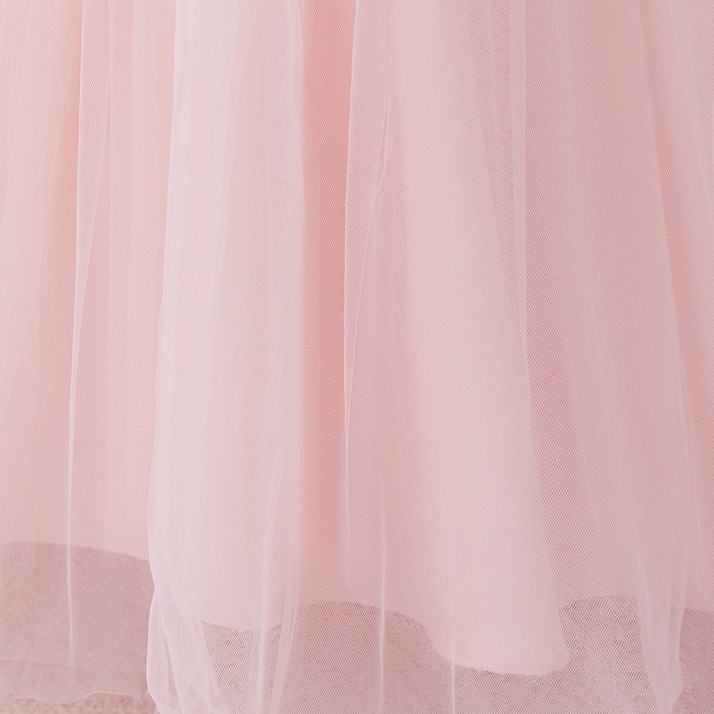 Light Pink Tulle Maxi Dress for Girls - Sequin Princess A-line Gown