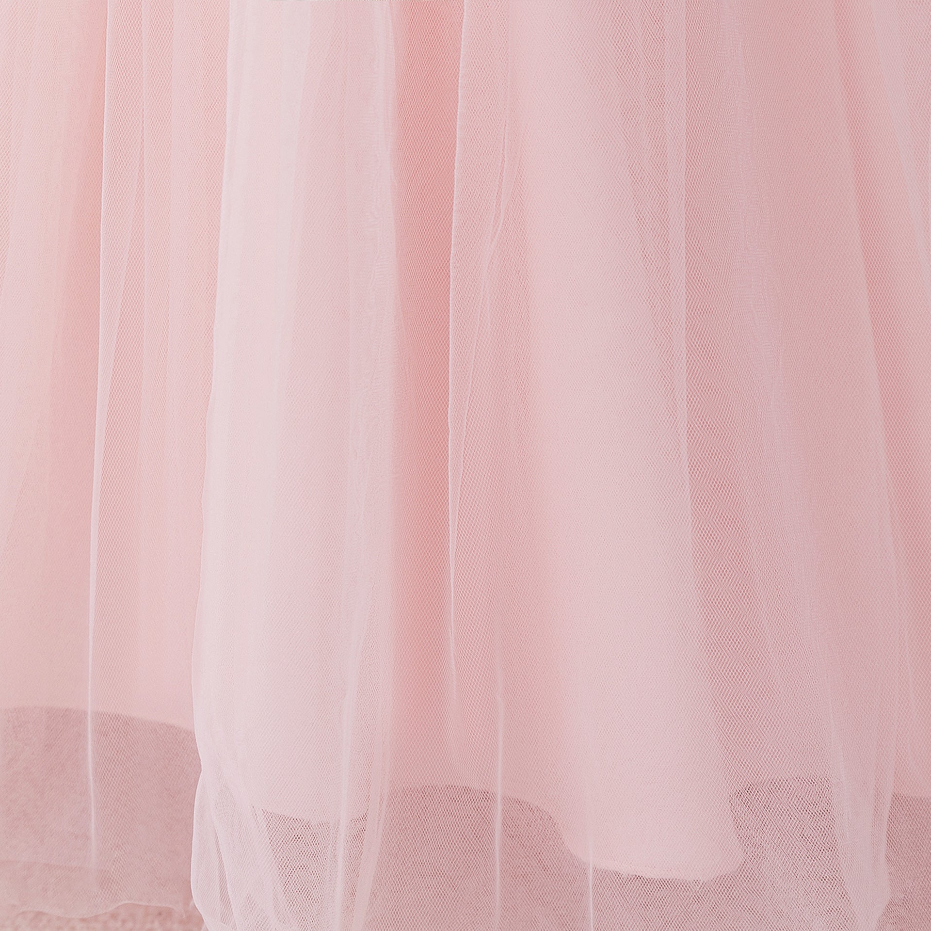 Light Pink Tulle Maxi Dress for Girls - Sequin Princess A-line Gown