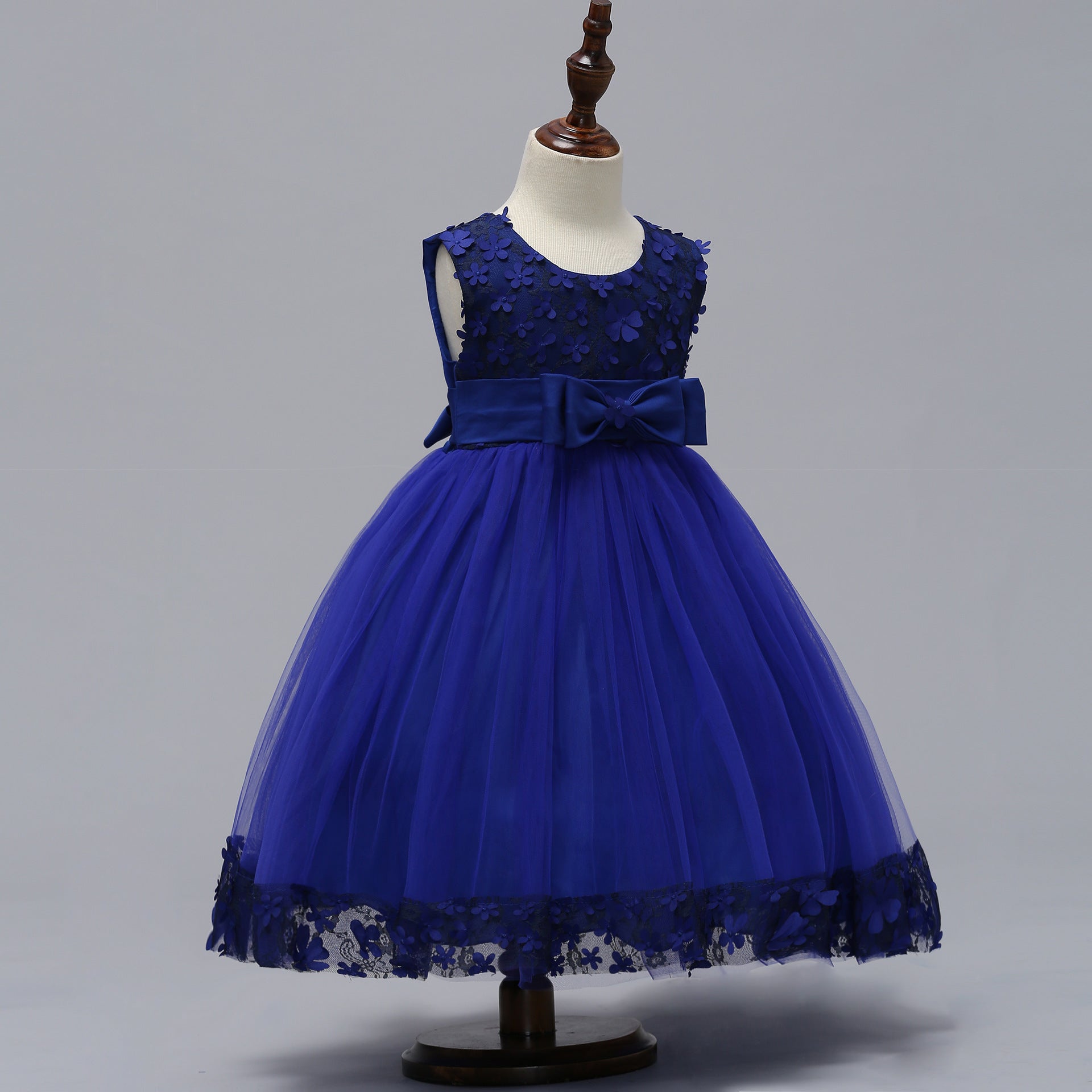 A-Line Mesh Flower Girl Dress – Cute Knee-Length Party Outfit for Kids